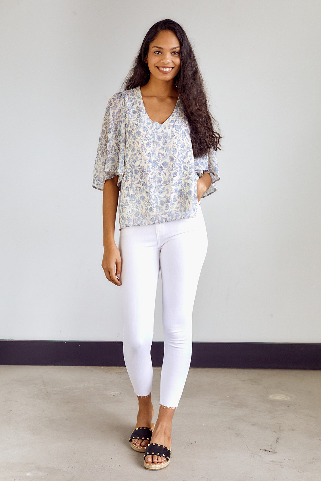 Joana Floral Printed Blouse - fab'rik