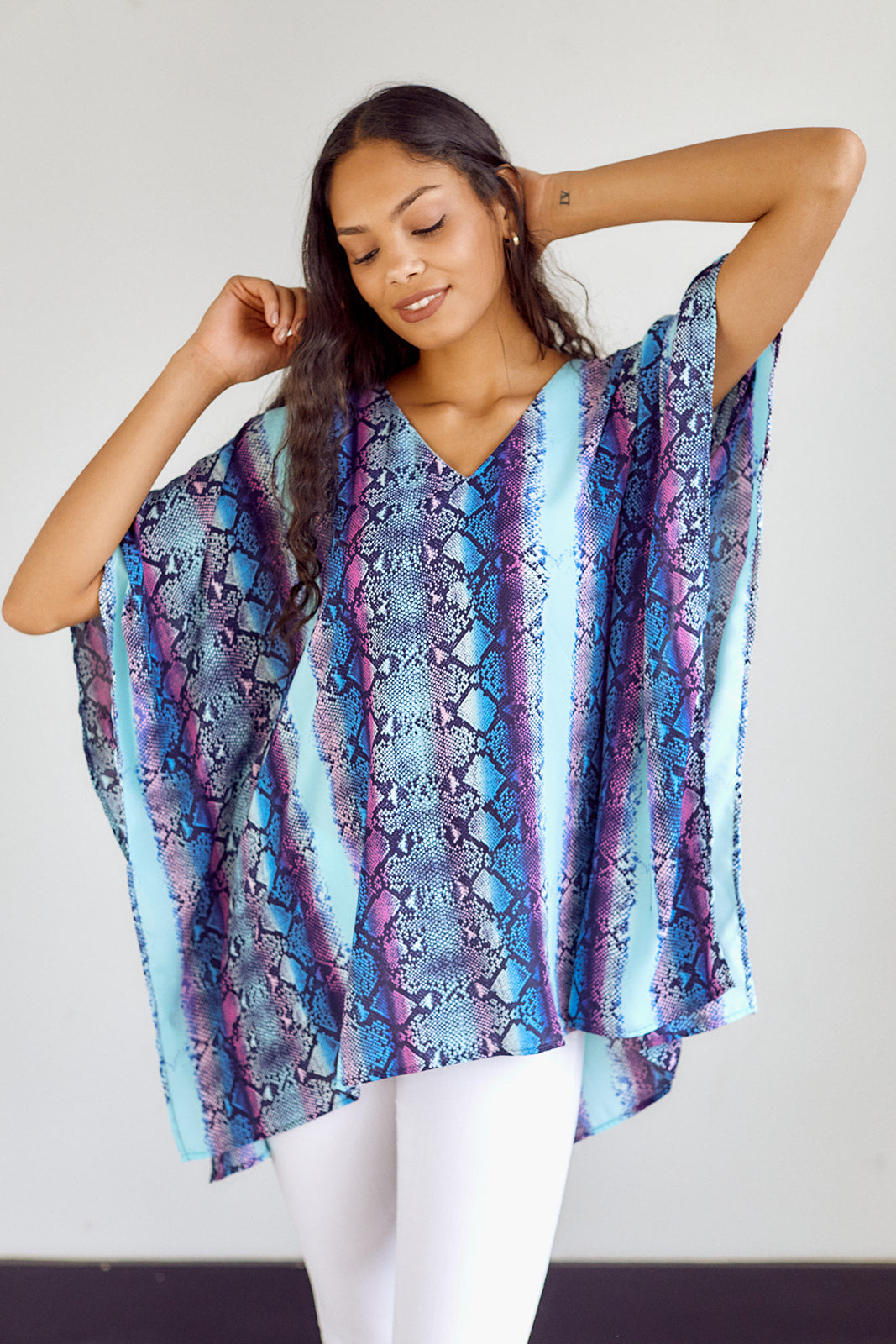 Jules Snake Print Short Sleeve Blouse - fab'rik