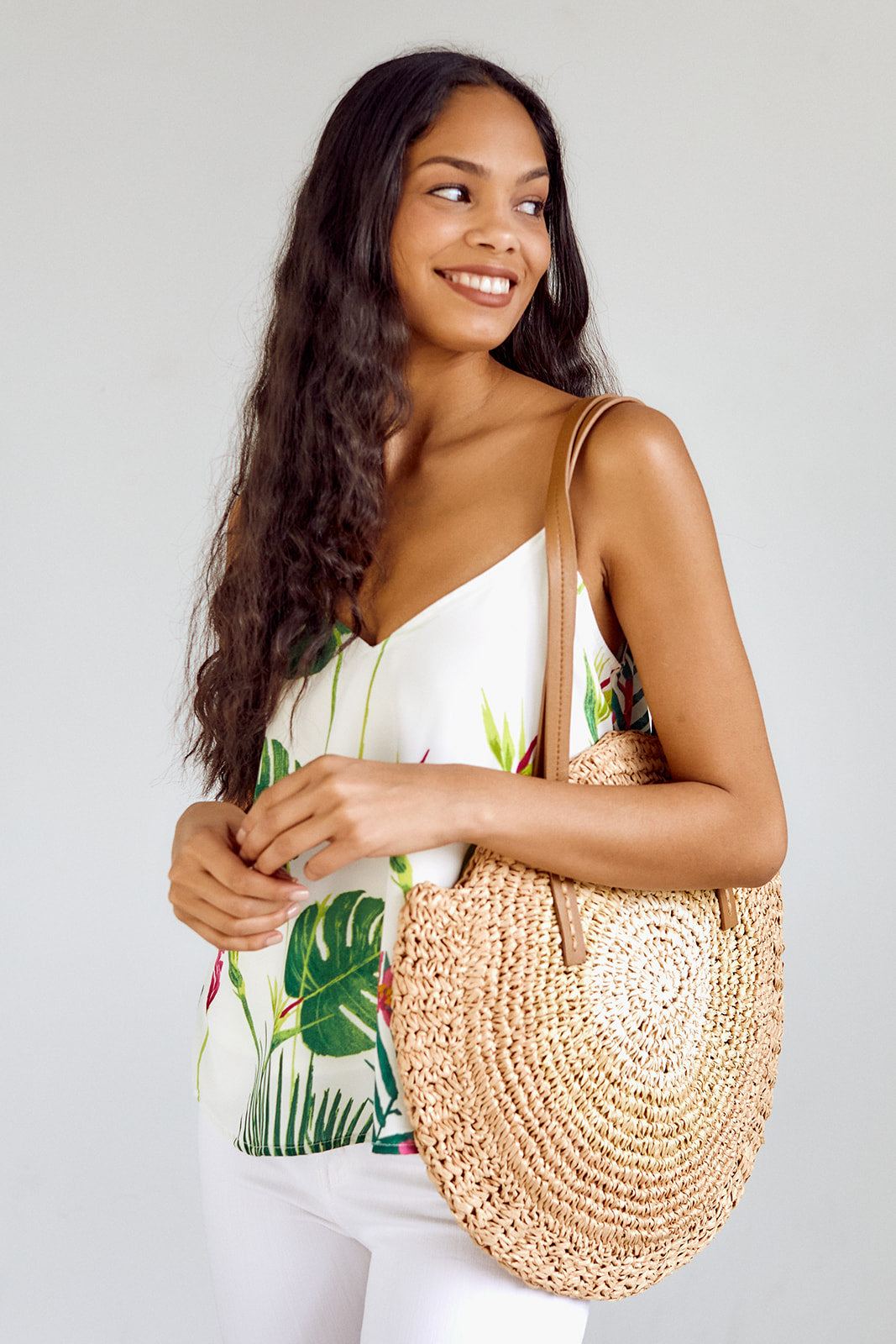 Solstice Straw Circle Tote - fab'rik