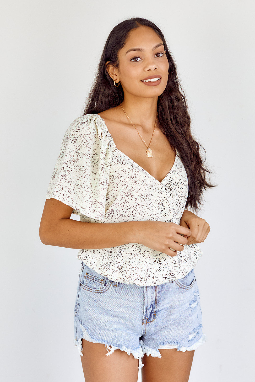 SALE - Lorinda Polka Dot Blouse - fab'rik