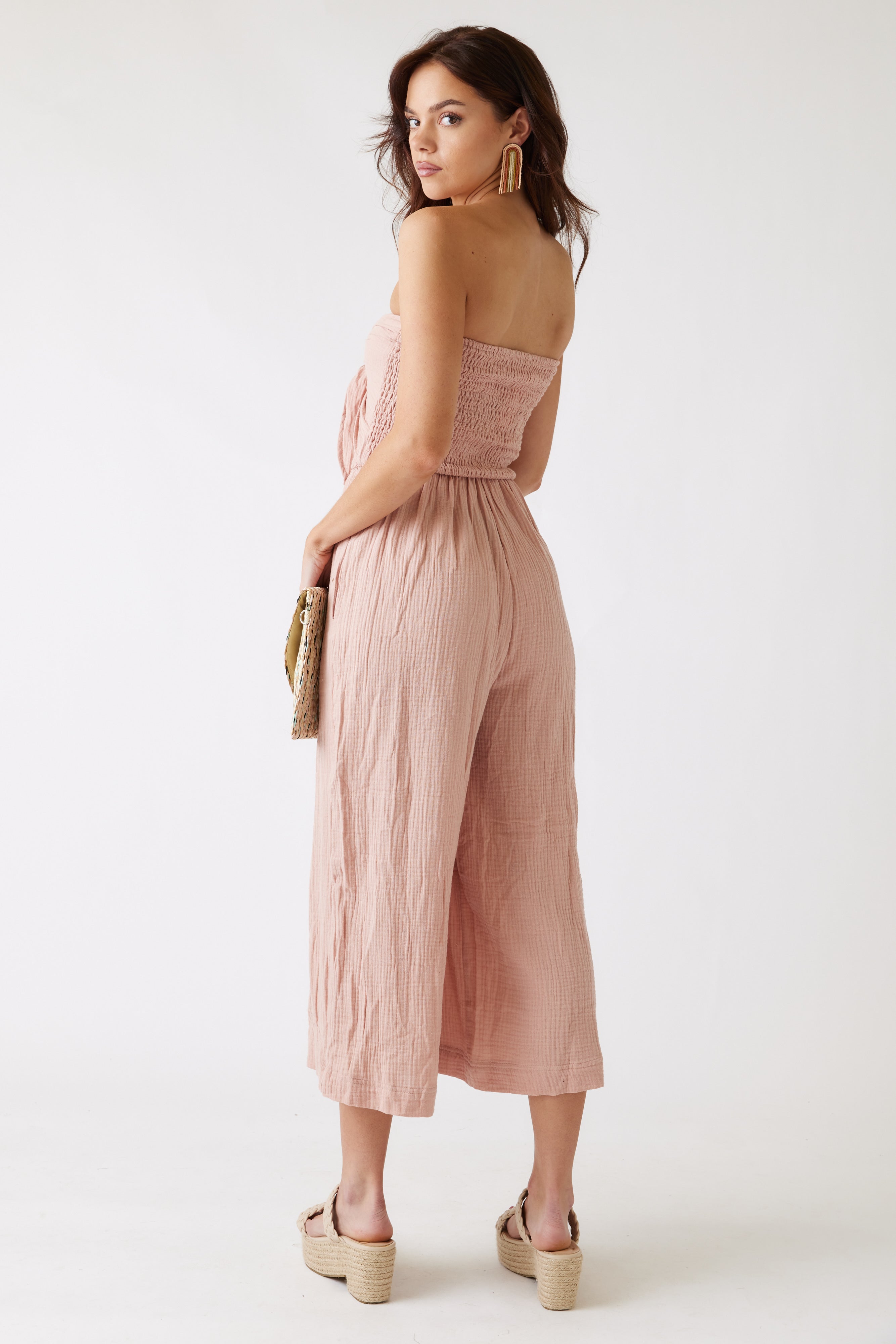 Jenny Strapless Front Tie Jumpsuit - fab'rik