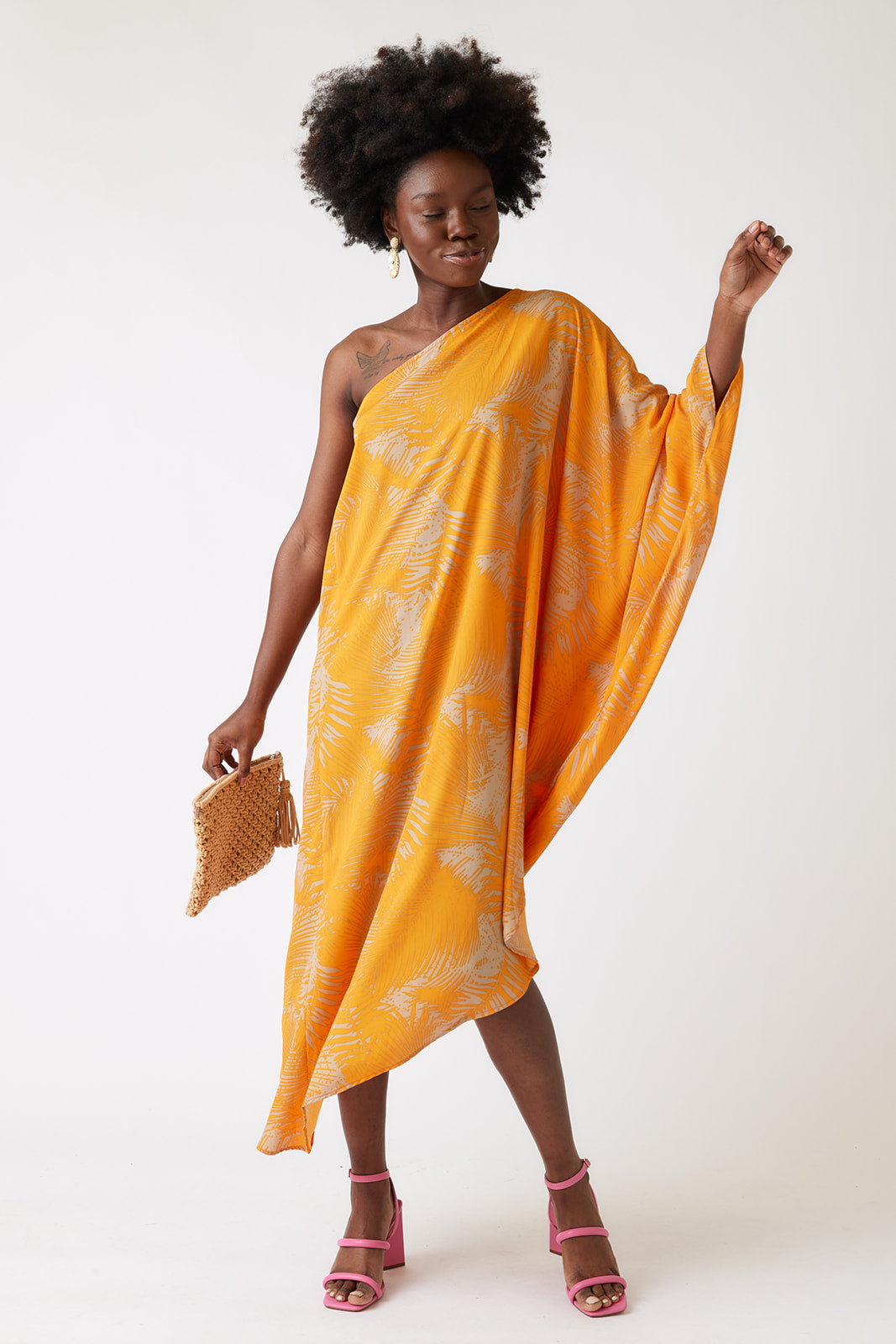 Rosie Asymmetrical Kaftan Maxi Dress - fab'rik