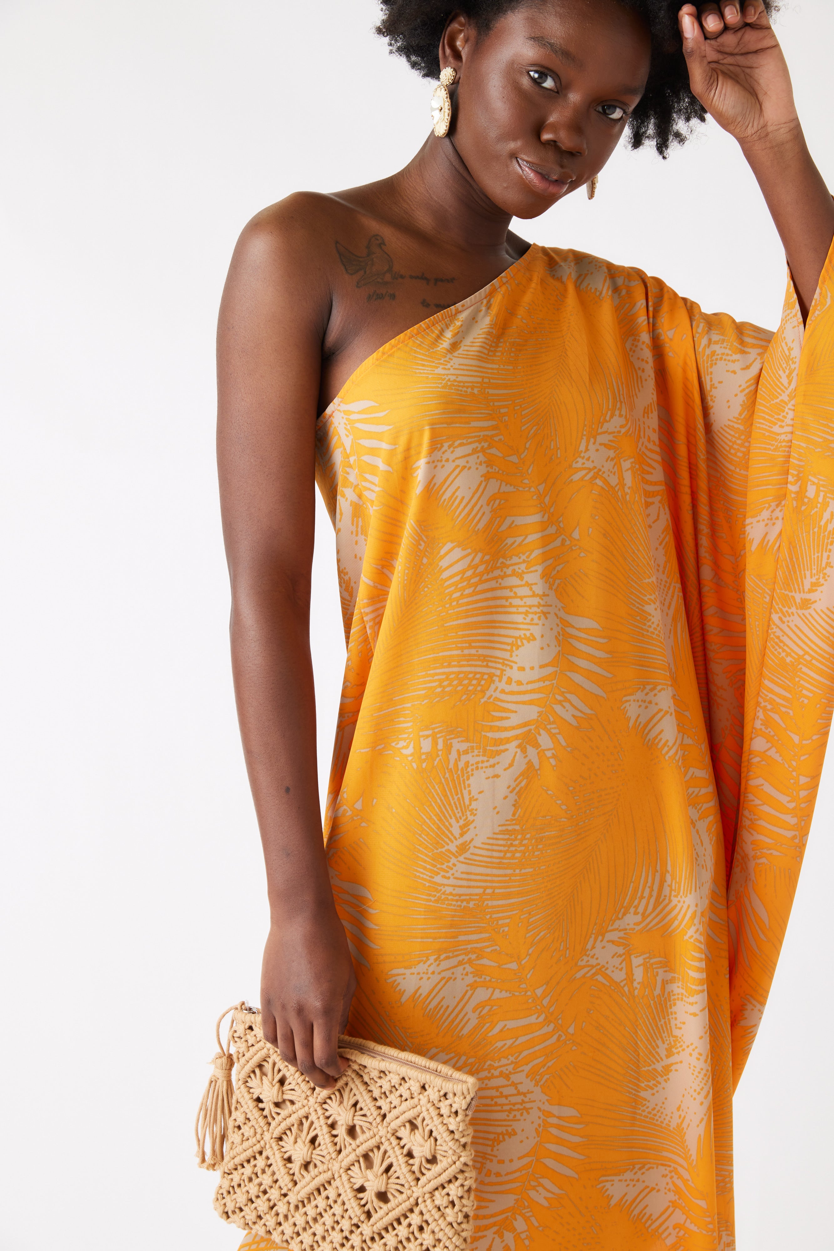 Rosie Asymmetrical Kaftan Maxi Dress - fab'rik