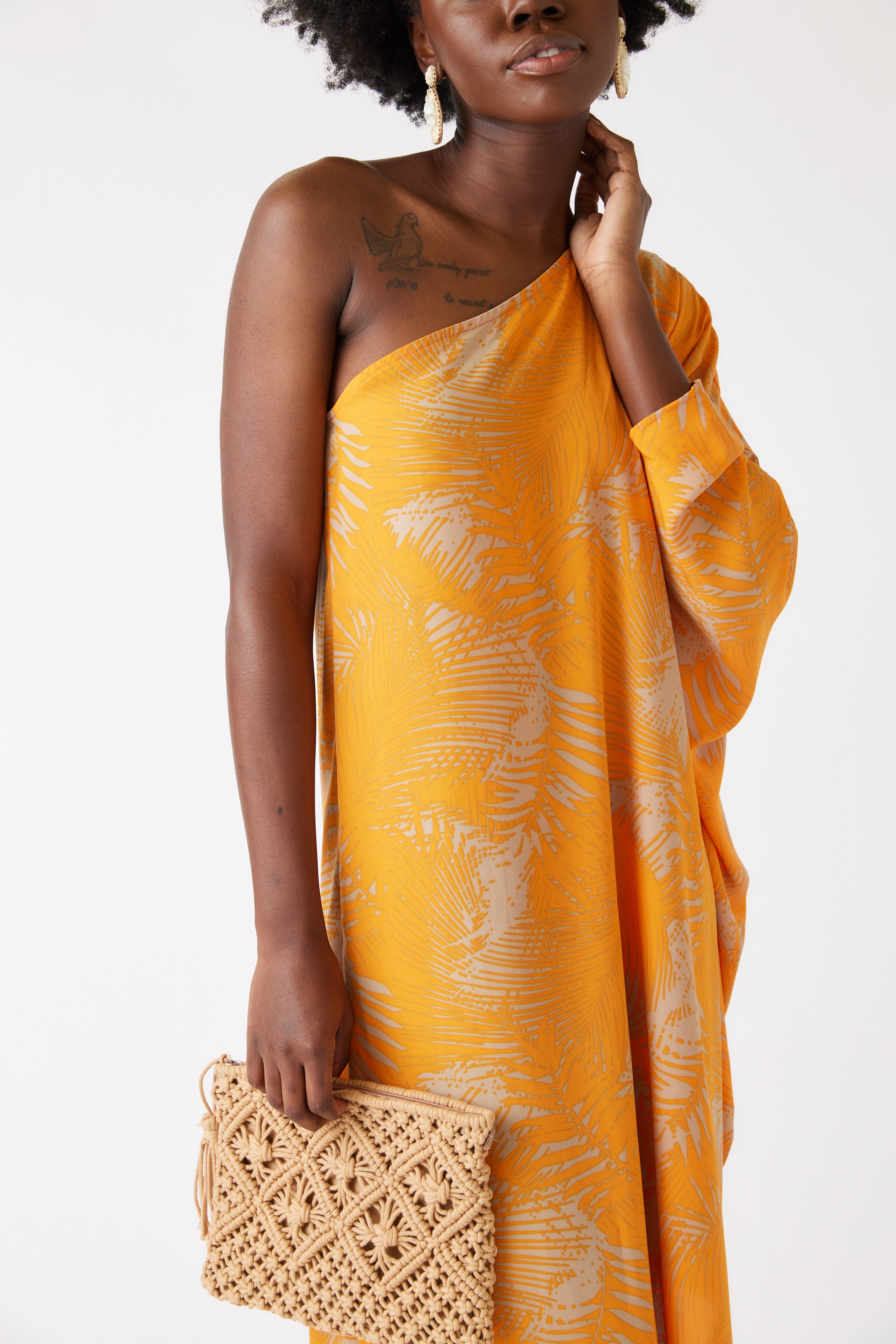 Rosie Asymmetrical Kaftan Maxi Dress - fab'rik