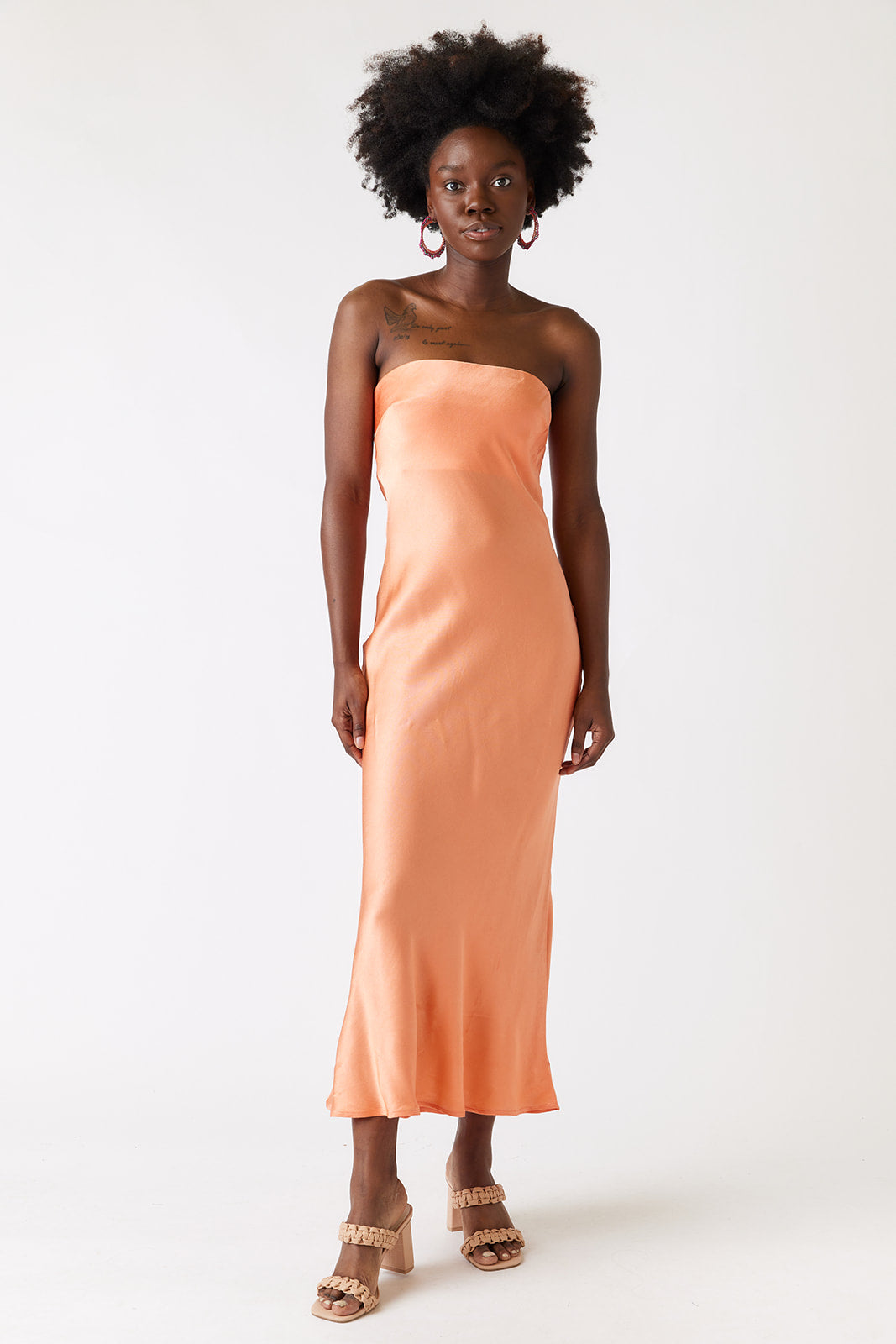 Maika Strapless Slip Midi Dress - fab'rik