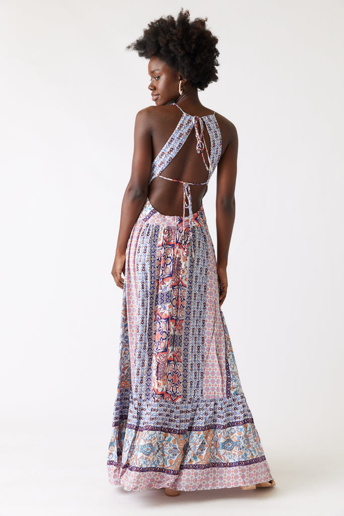 Chloe Paisley Printed Maxi Dress - fab'rik