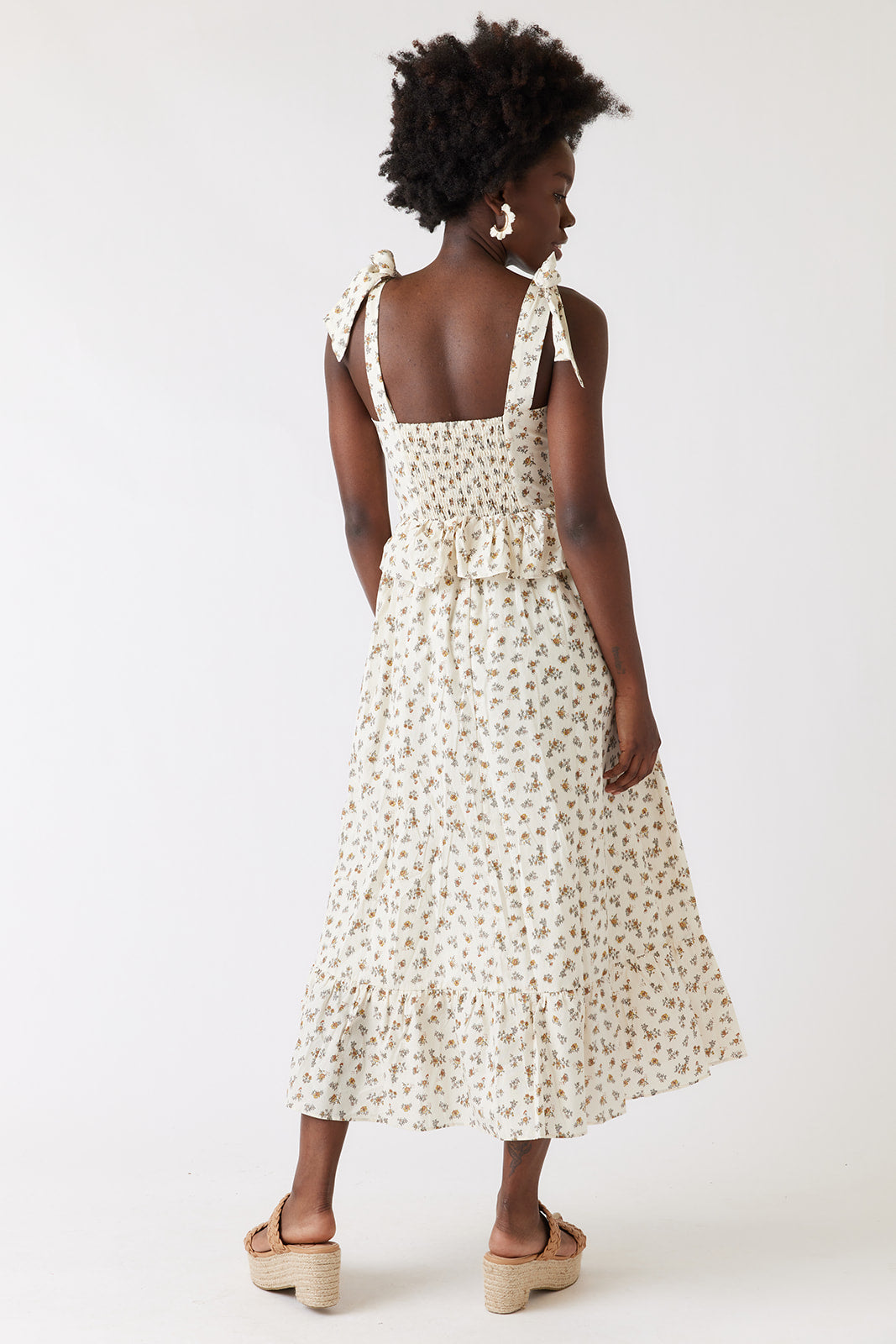 Sofia Floral Tie Strap Maxi - fab'rik
