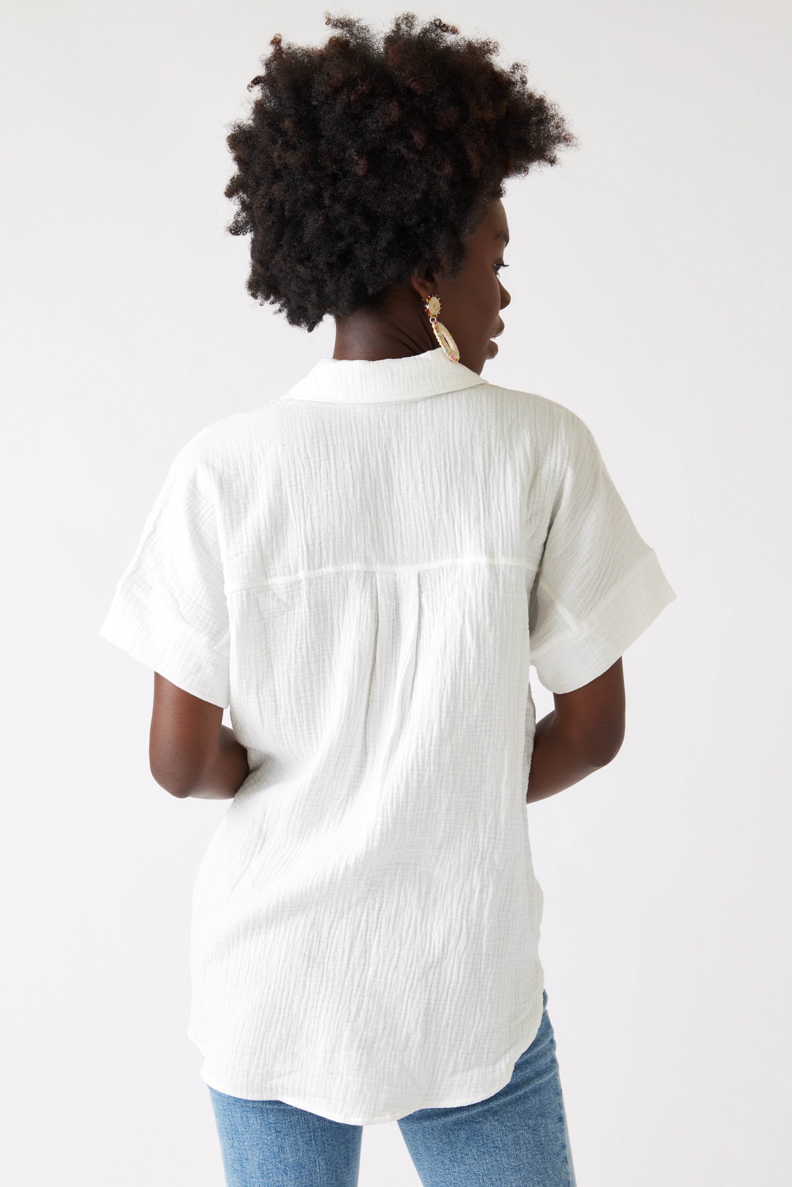Lilli Short Sleeve Gauze Tunic - fab'rik