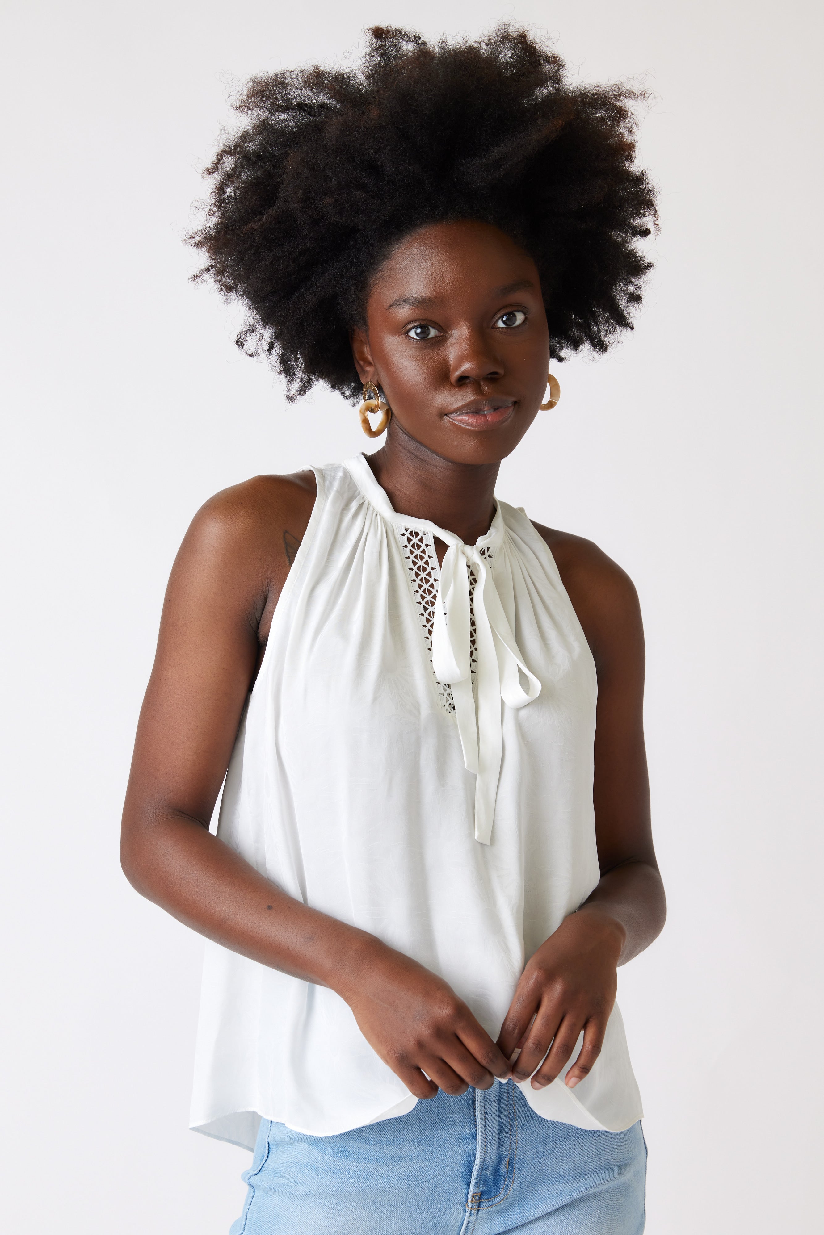 Carli Tie Neck Tank - fab'rik