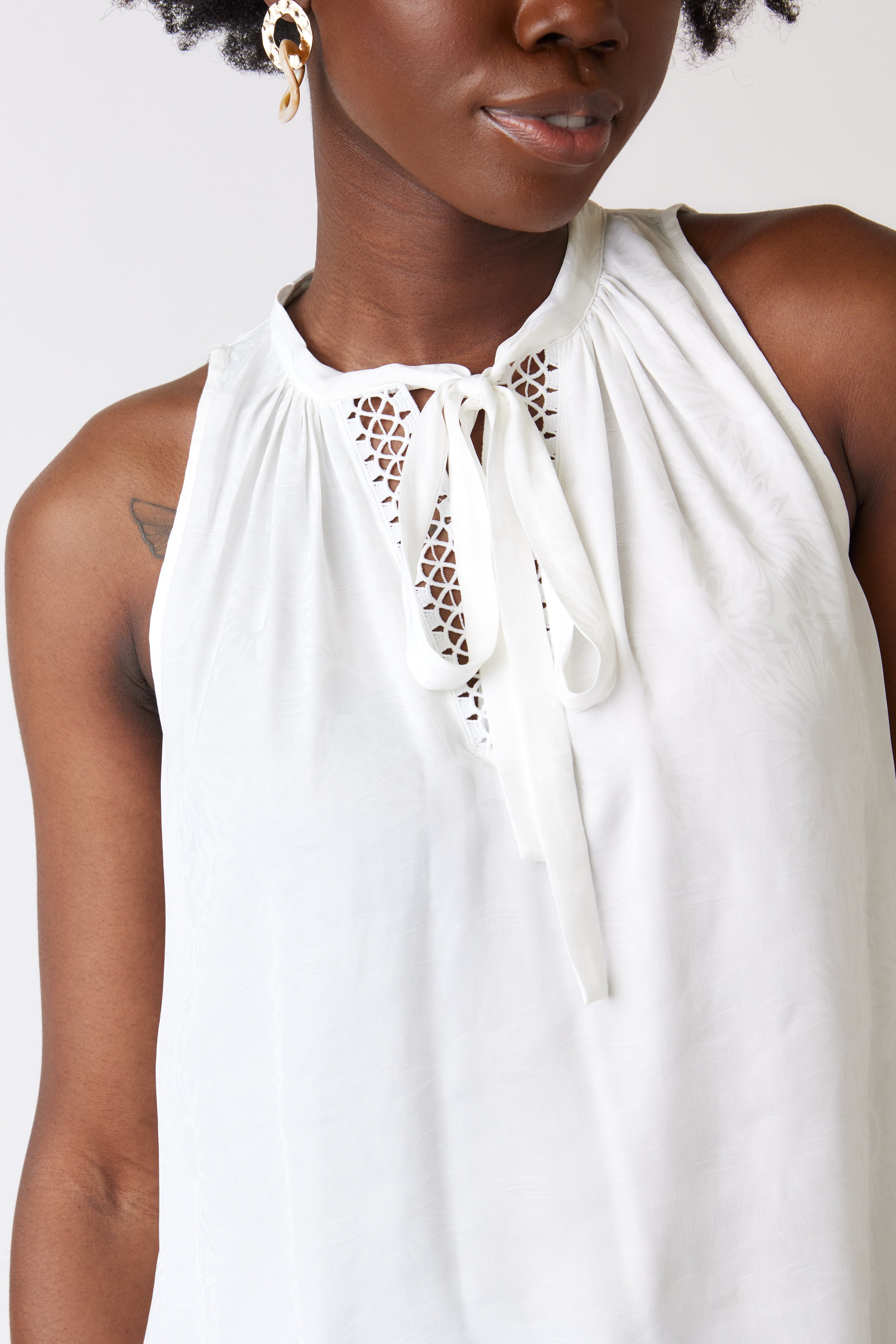 Carli Tie Neck Tank - fab'rik