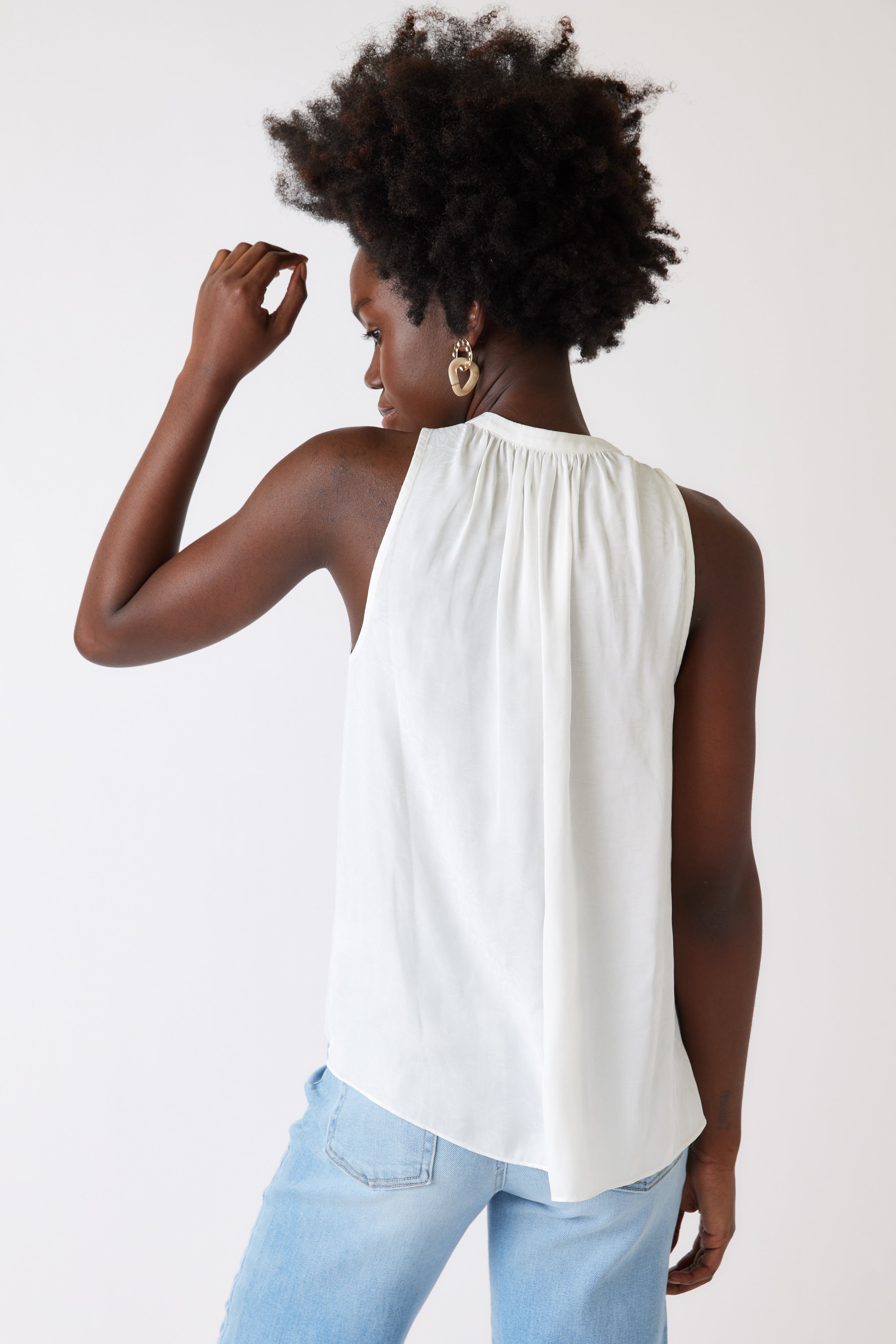 Carli Tie Neck Tank - fab'rik