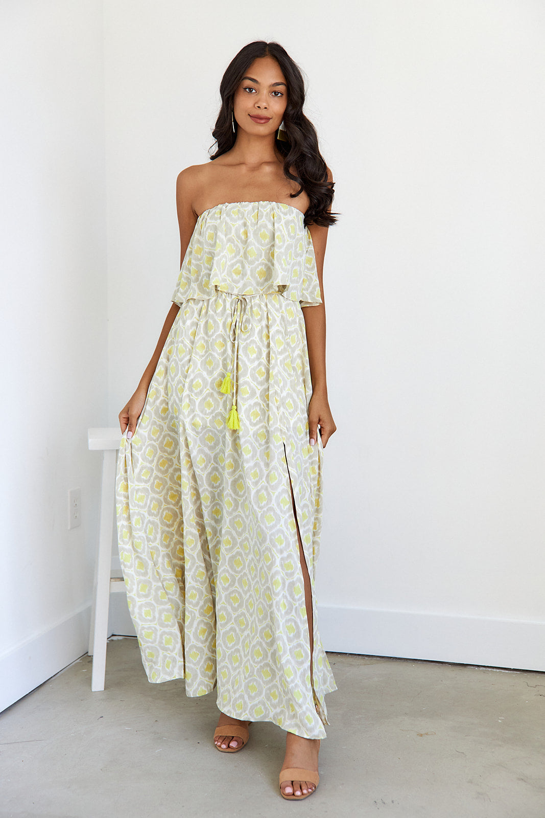 Airelle Belted Maxi Dress - fab'rik