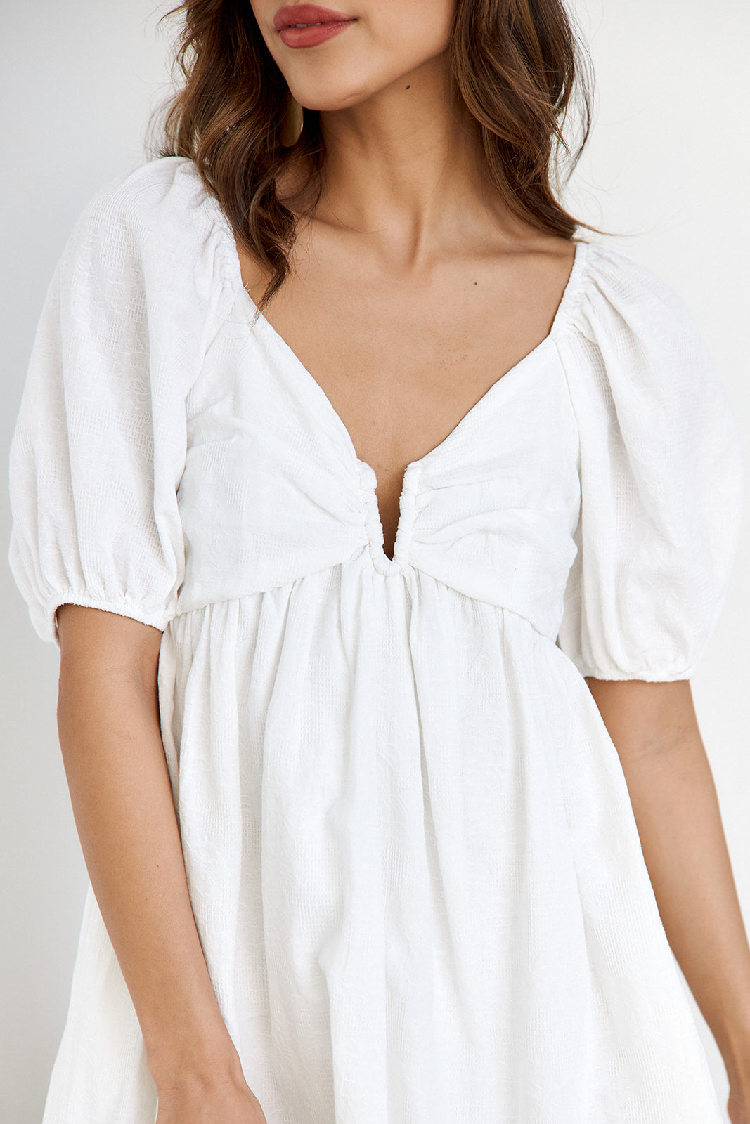 Lainey Embroidered Mini Romper Dress - fab'rik
