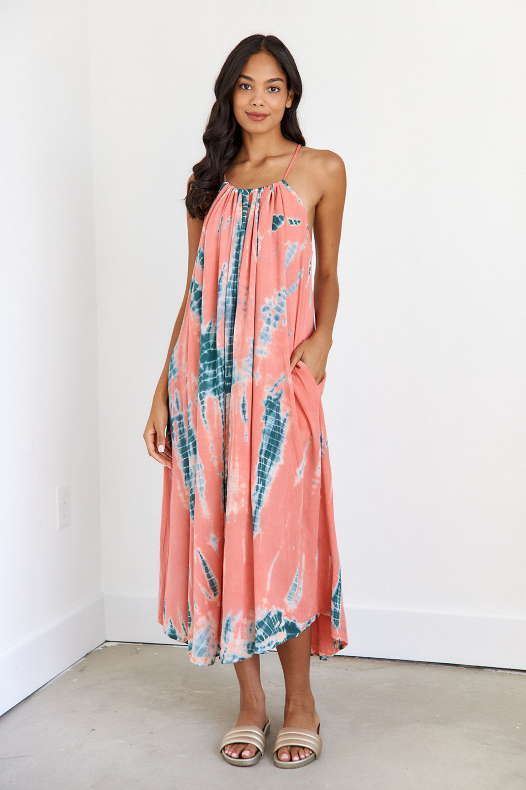 Rhoda Tie Dye Maxi Dress - fab'rik
