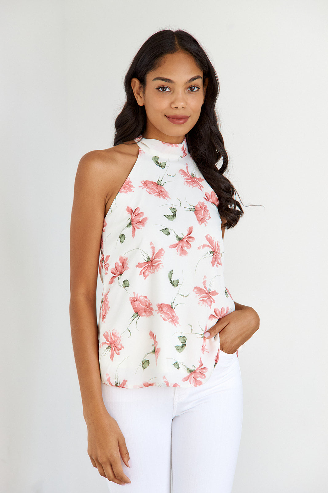 Metta Tie Neck Sleeveless Blouse - fab'rik