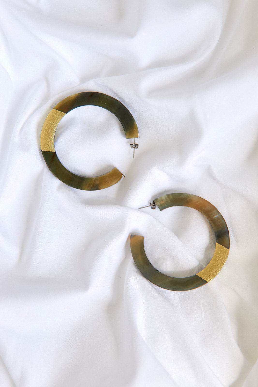 Sunshine Tienda Gold Painted Hoops - fab'rik