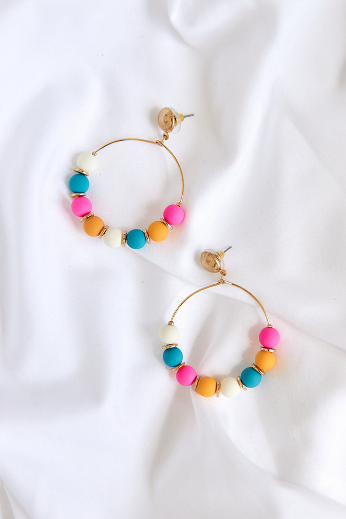 Finn Beaded Hoop Earring - fab'rik