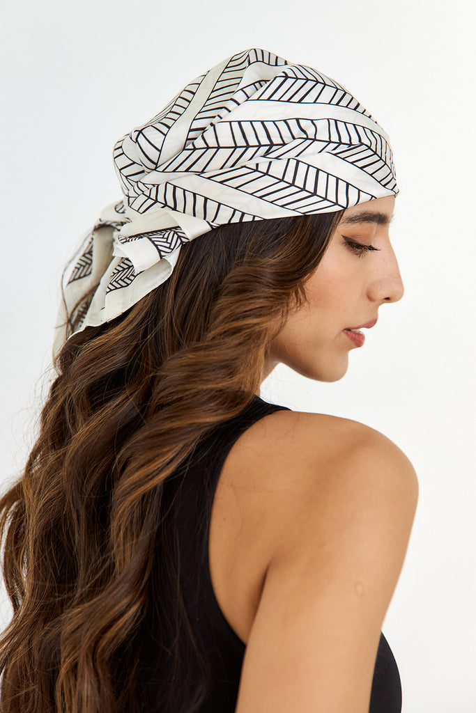 Juniper Geometric Print Silky Bandana - fab'rik