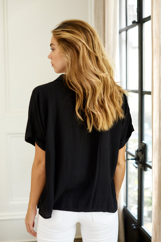 SALE - Riley Short Sleeve Button Down Top - fab'rik