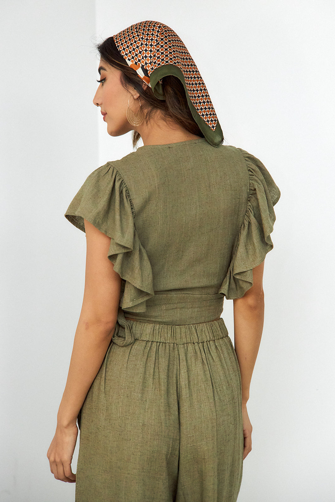 Medi Ruffled Sleeve Wrap Blouse - fab'rik