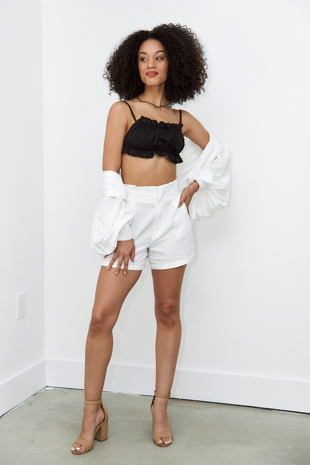 Shia Mini Ruffle Bralette Top - fab'rik