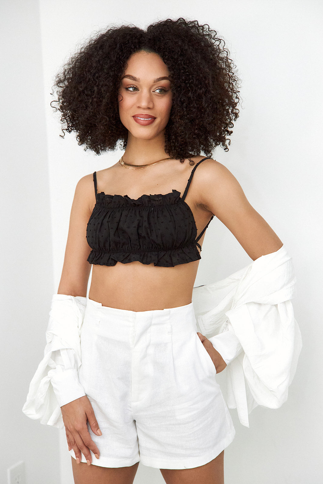 Shia Mini Ruffle Bralette Top - fab'rik