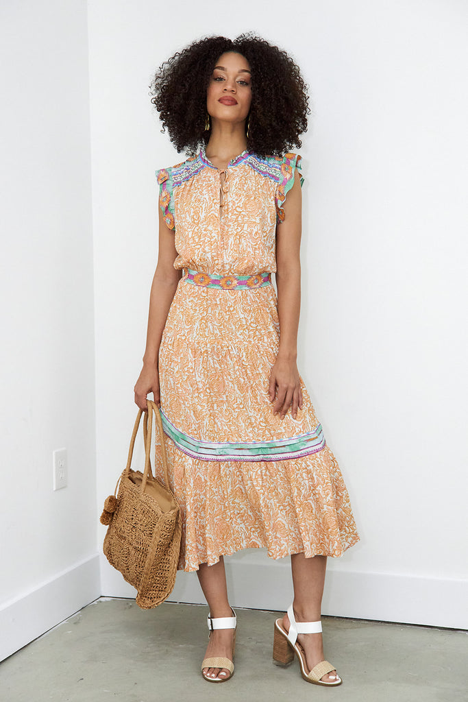 Gia Constrast Detail Midi Dress - fab'rik