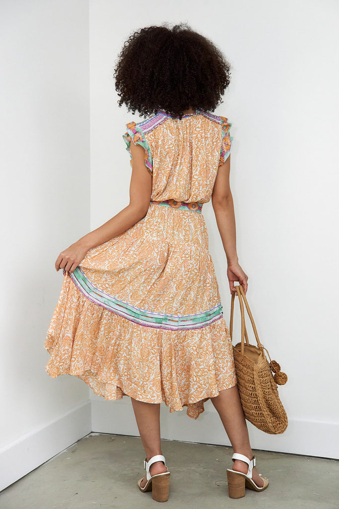 Gia Constrast Detail Midi Dress - fab'rik