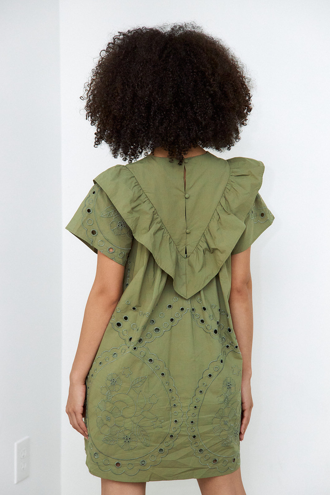 Beverlie Ruffled Eyelet Dress - fab'rik