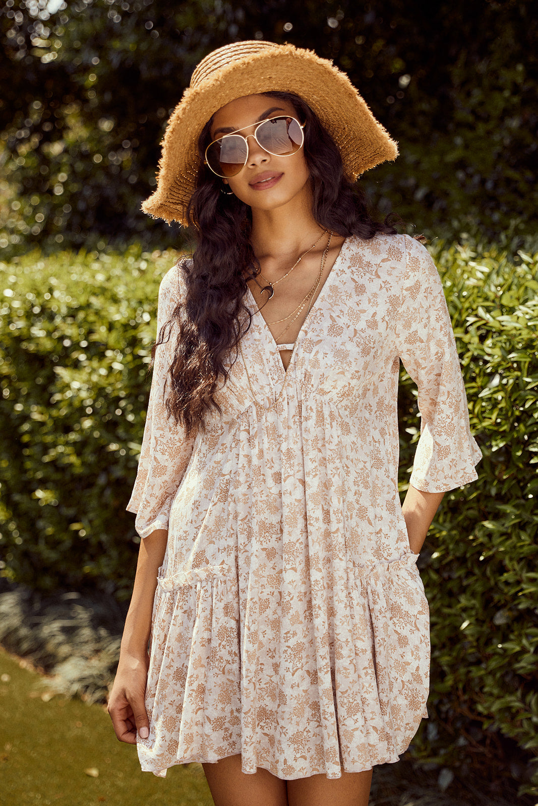 SALE - Ellis Floral Tiered Mini Dress - fab'rik