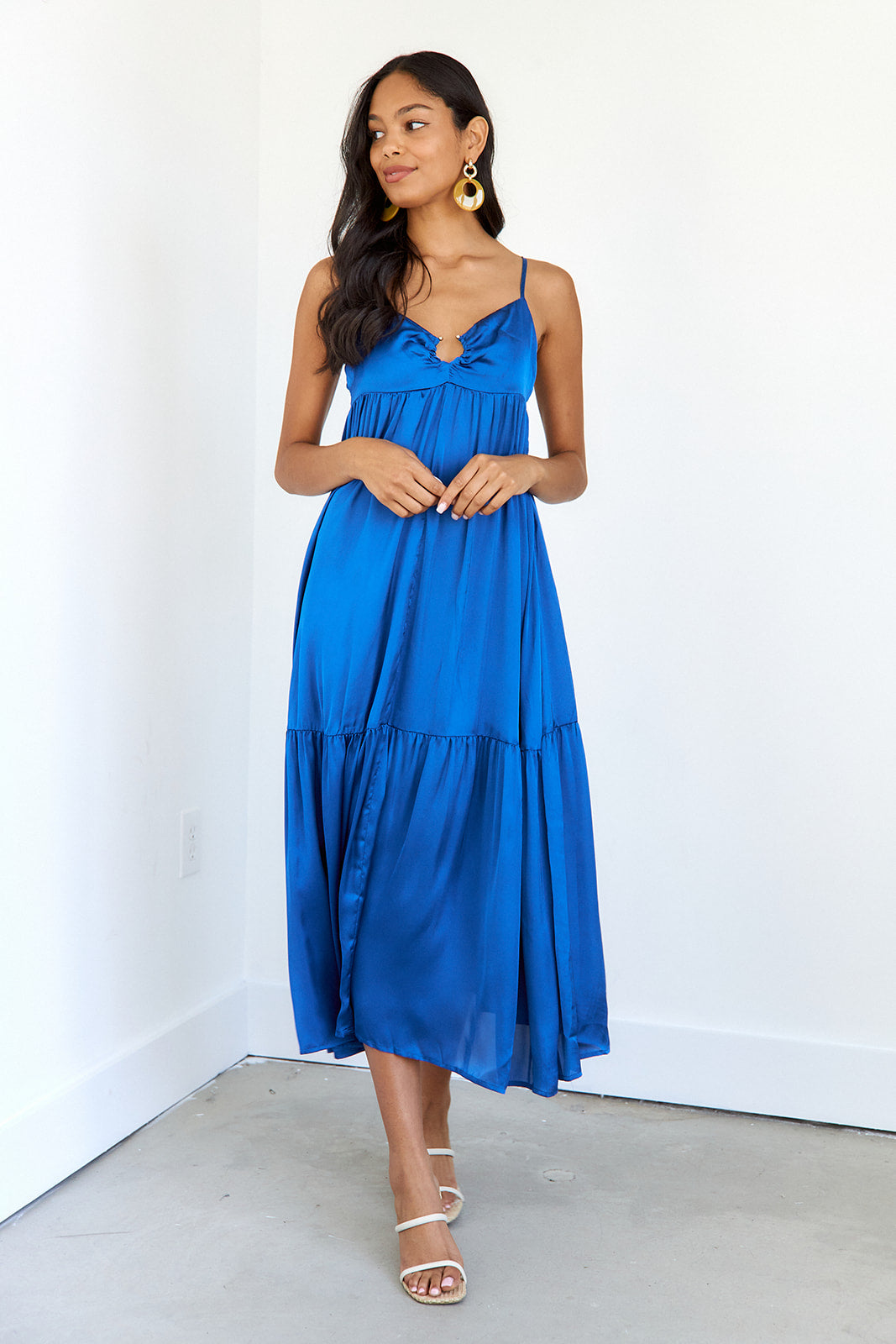 Larna Keyhole Midi Dress - fab'rik