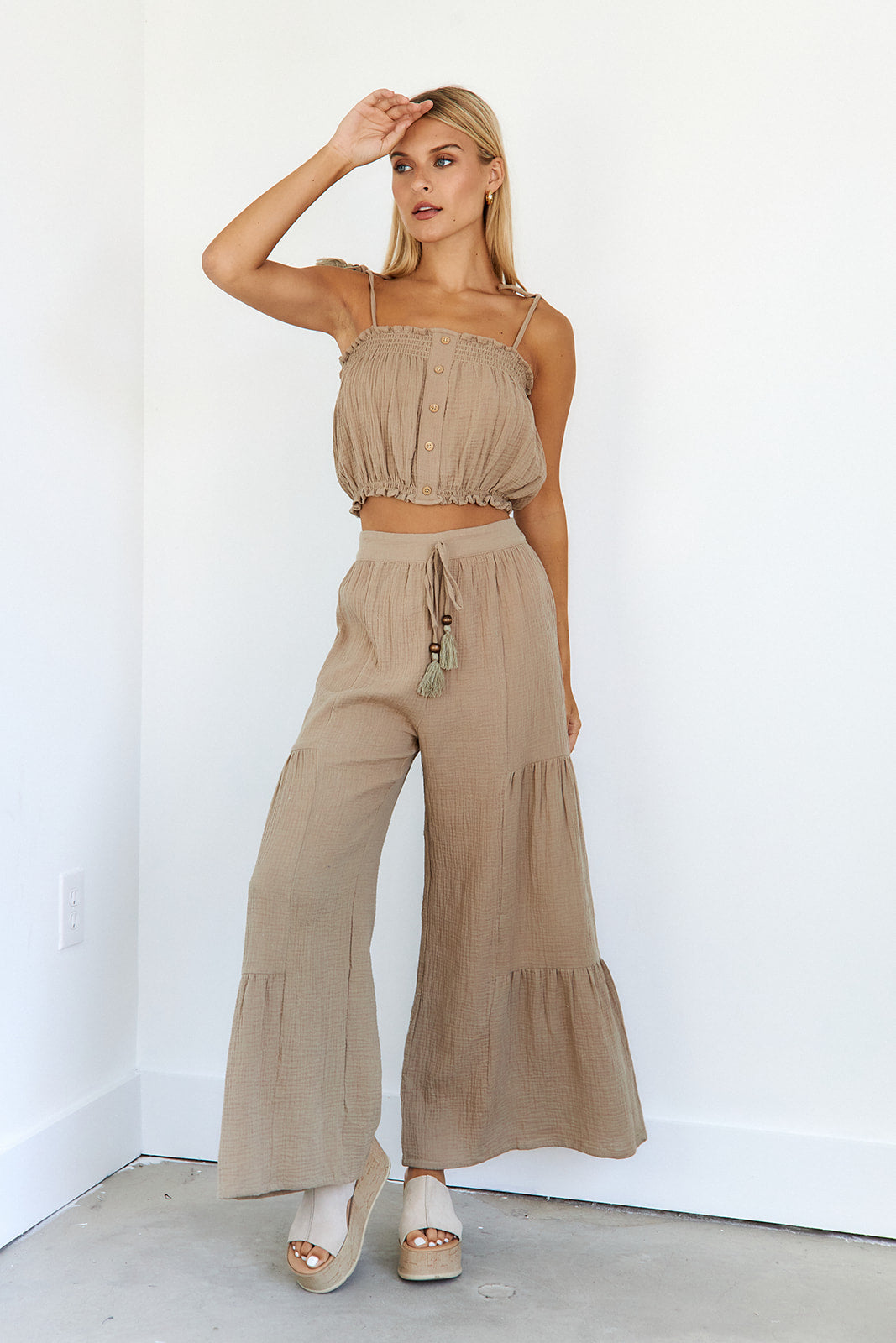 Whitley Shoulder Tie Top - fab'rik