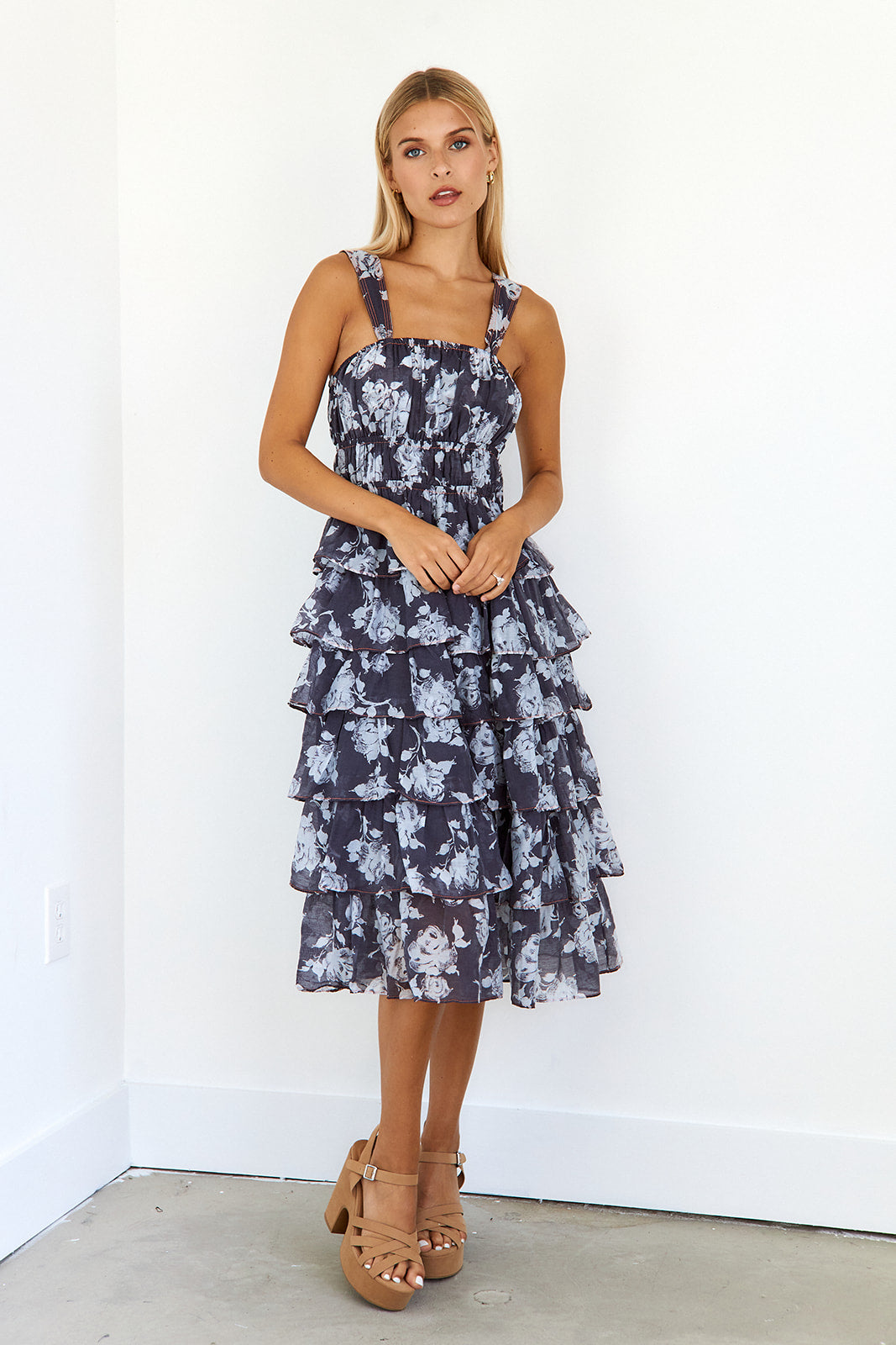 Silas Floral Midi Dress - fab'rik