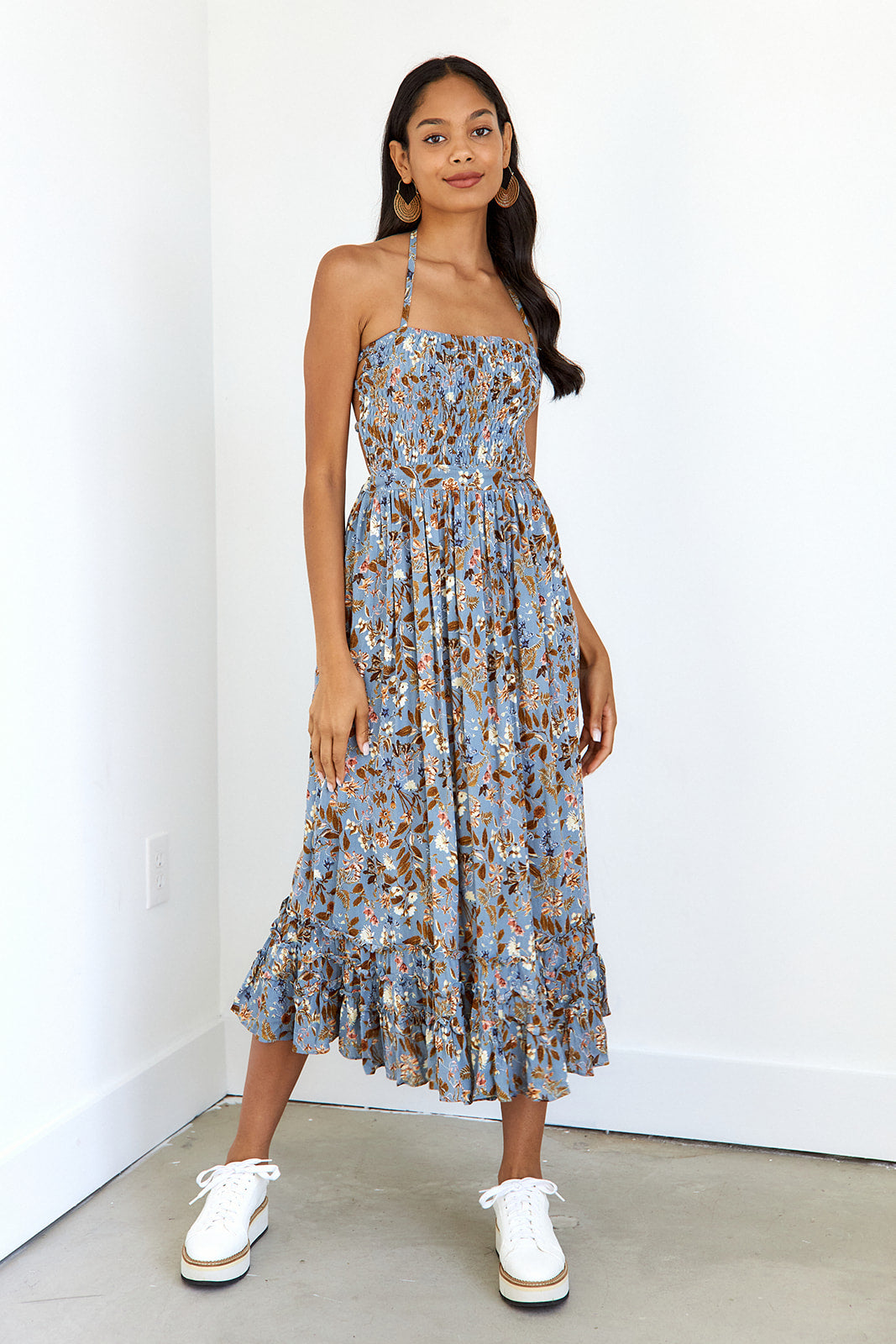 Cherel Floral Midi Dress - fab'rik