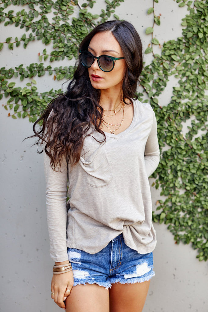 Chelsea Long Sleeve Pocket Tee - fab'rik