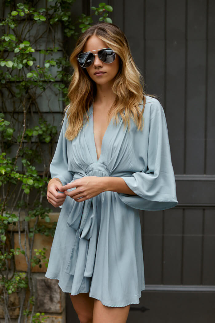 Charlie Kimono Sleeve Mini Dress - fab'rik