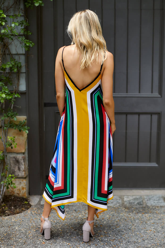 SALE - Eliza Geometric Print Handkerchief Dress - fab'rik