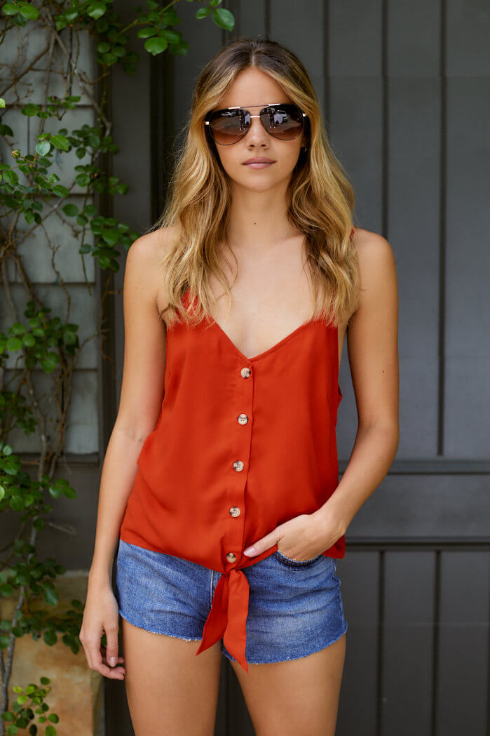 SALE - Josie Tie Front Top - fab'rik