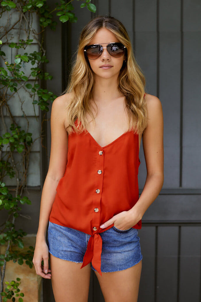 SALE - Josie Tie Front Top - fab'rik