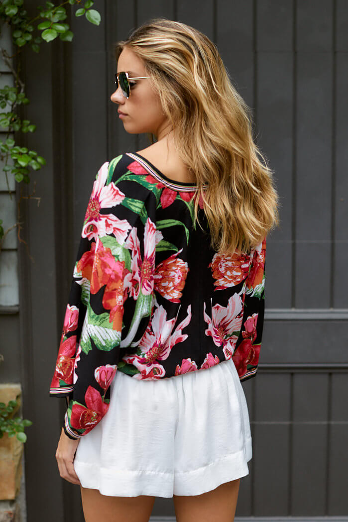 Brielle Floral Wrap Blouse - fab'rik