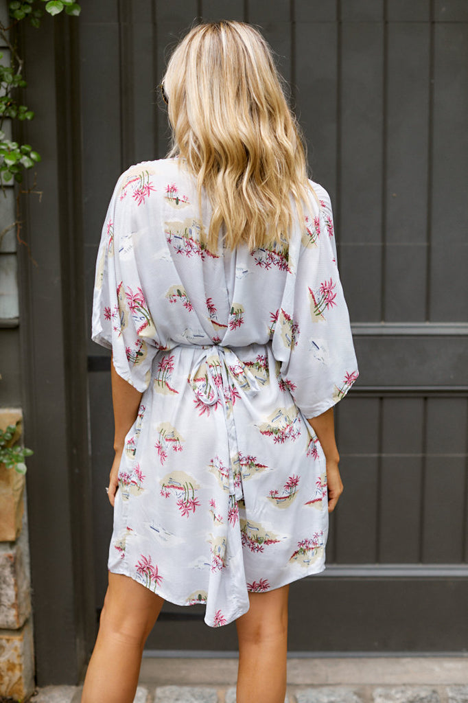 SALE - August Printed V Neck Dress - fab'rik