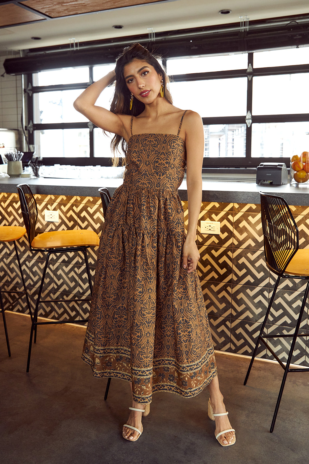 Amira Printed Maxi Dress - fab'rik