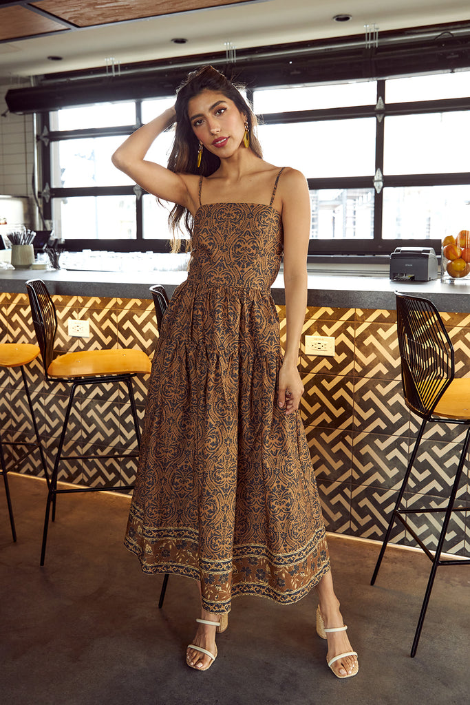 Amira Printed Maxi Dress - fab'rik
