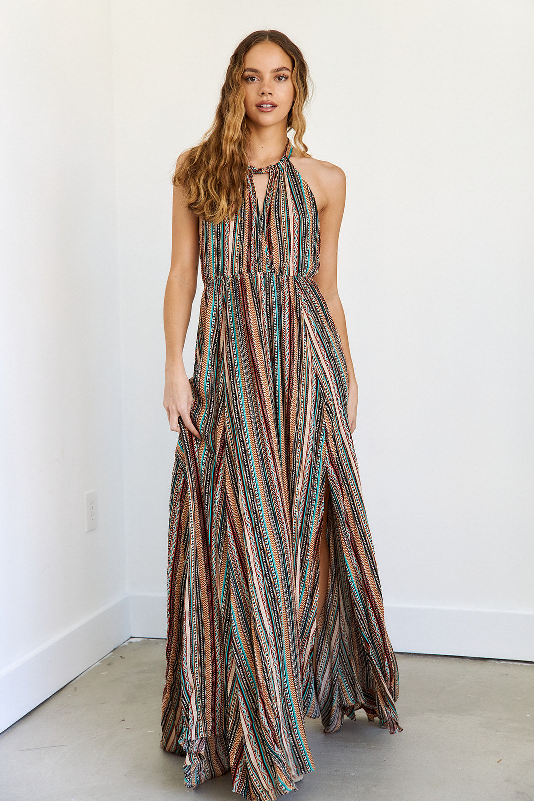 Tanner Halter Maxi Dress - fab'rik