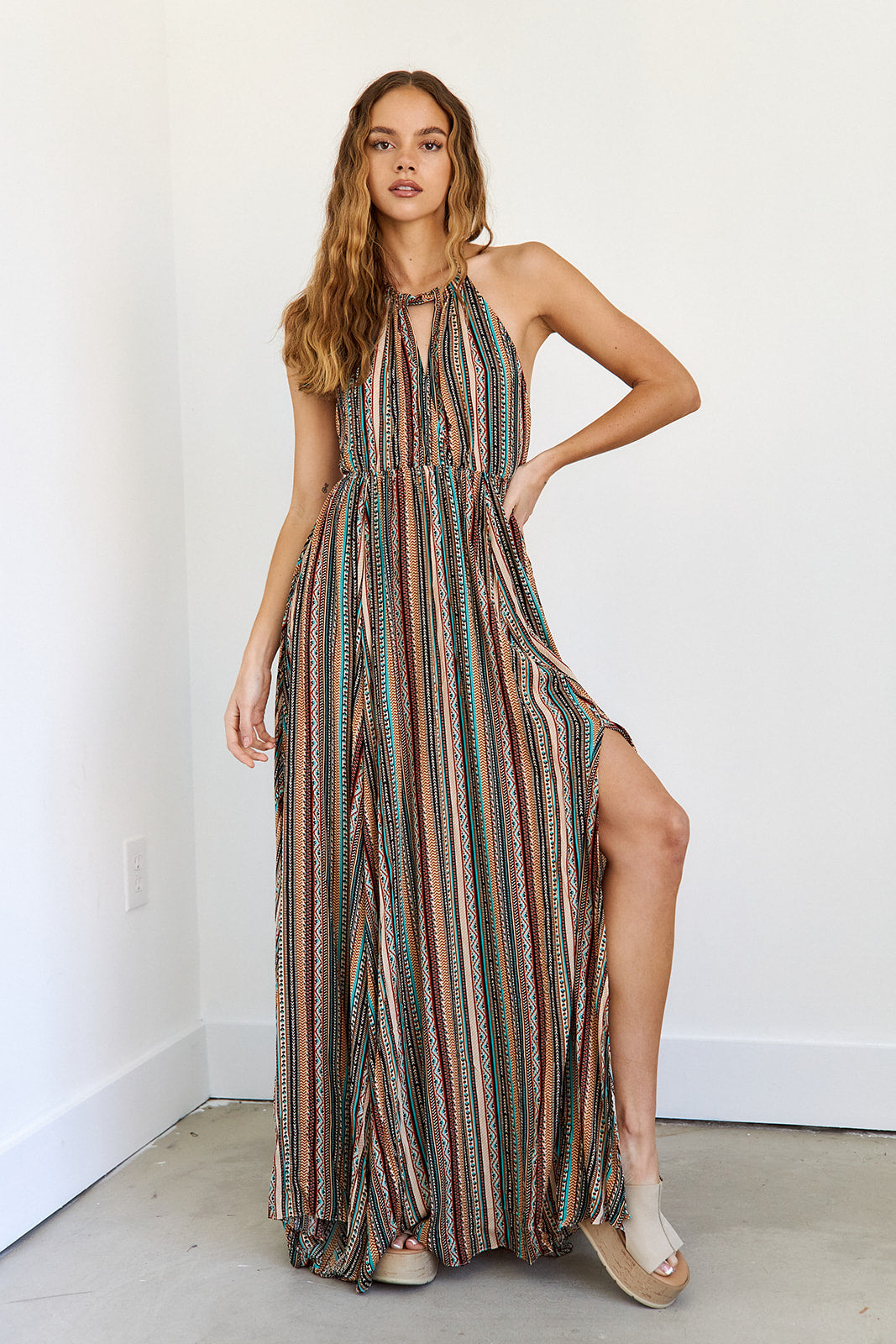 Tanner Halter Maxi Dress - fab'rik