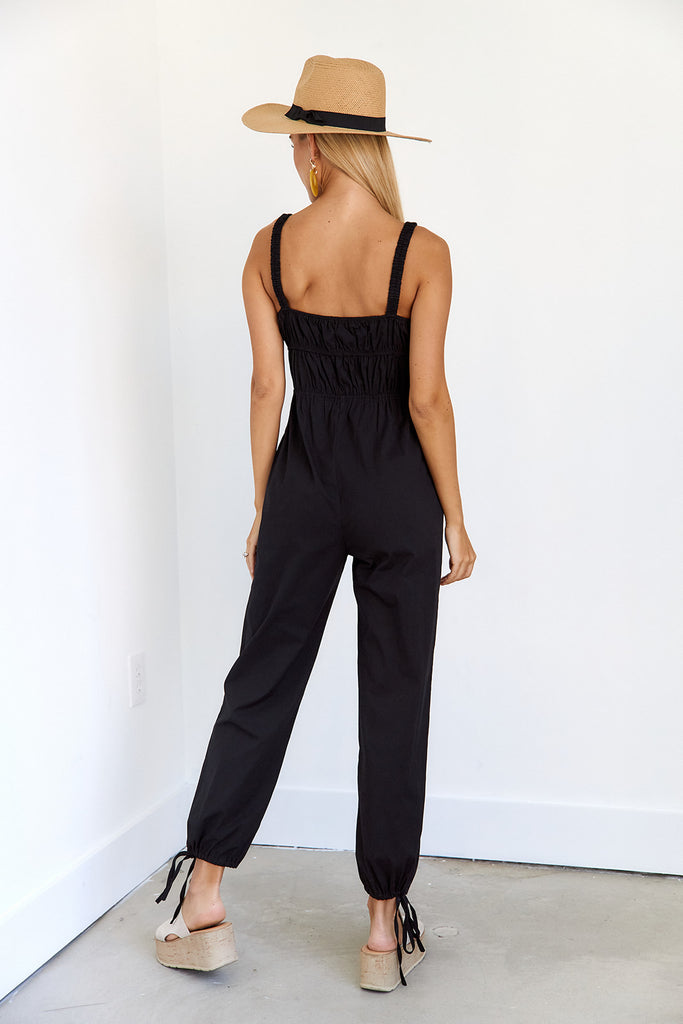 Fiona Tie Front Jumpsuit - fab'rik