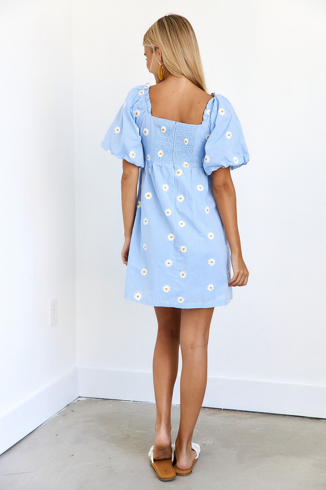 Colleen Daisy Print Mini Dress - fab'rik