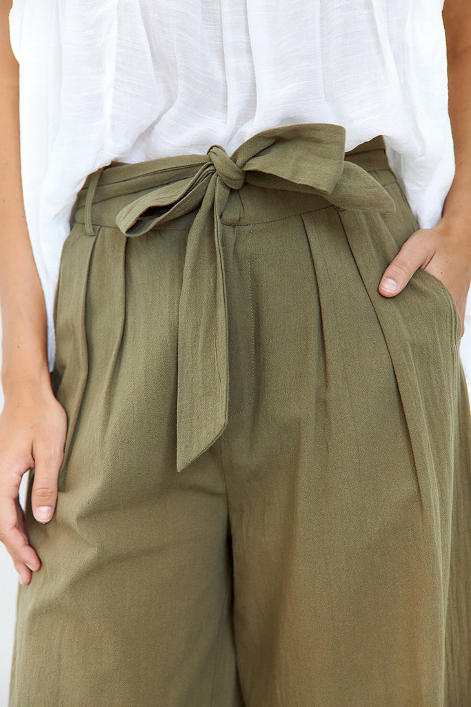 Iva Tie Belted Wide Leg Pants - fab'rik