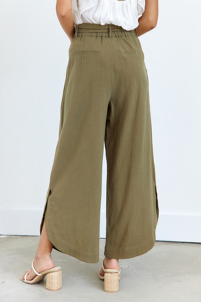Iva Tie Belted Wide Leg Pants - fab'rik