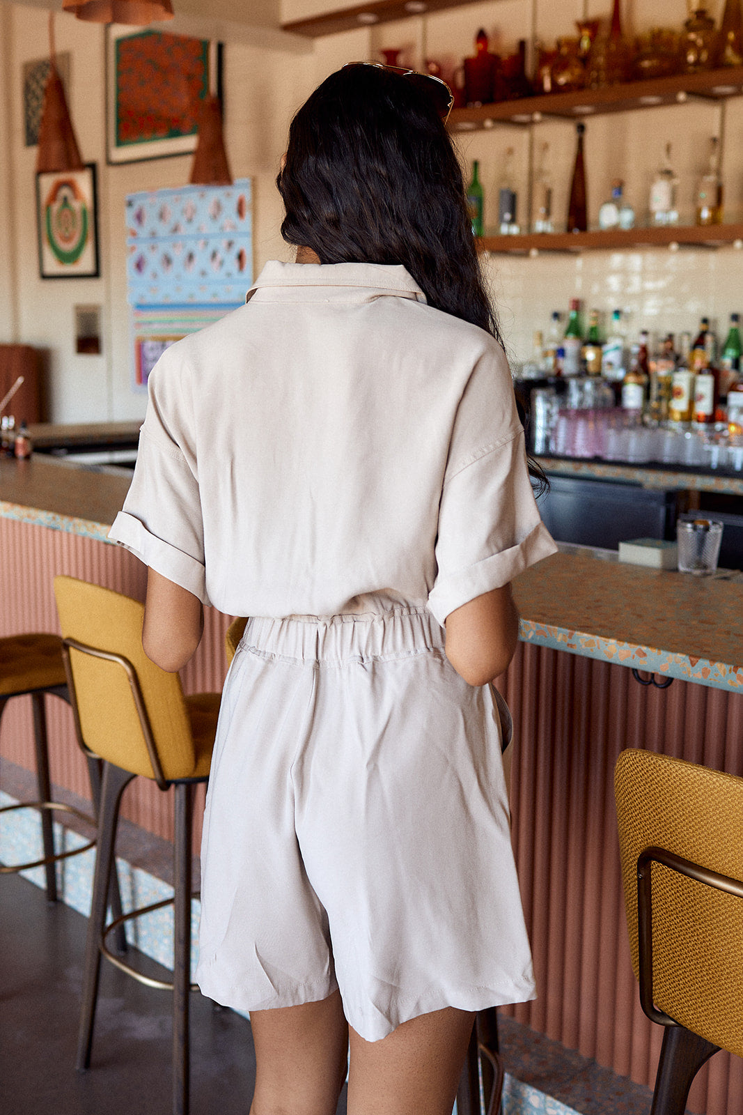 SALE - Beckie Utility Romper - fab'rik